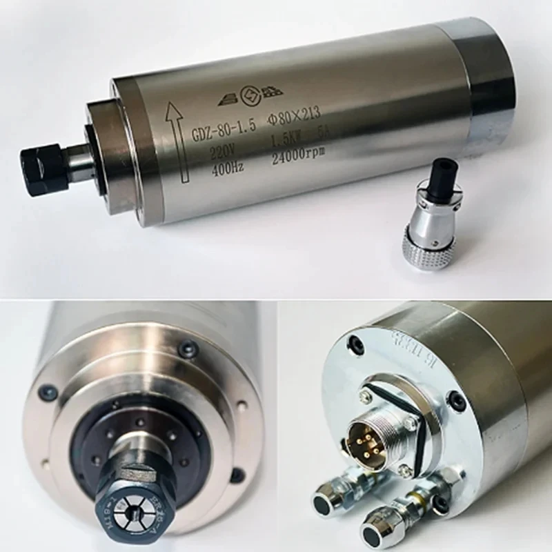 Water Cooled Spindle - 65X158-800W-ER11-220V CNC refroidi à l'eau moteur