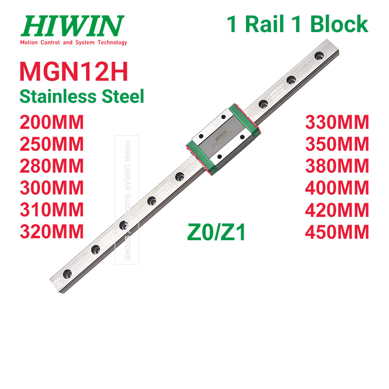 Lm8Uu Bearing - HIWIN-Rail linéaire avec HIWIN MGN12H, Z1,