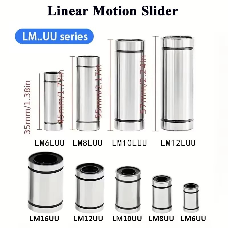 Lm8Uu Bearing - 4/10 pièces LM3UU LM4UU LM5UU LM6UU