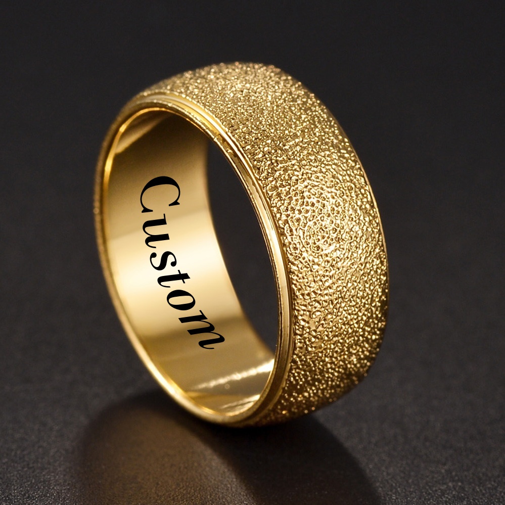 Coupling 8Mm - Bagues en cuivre givré pour femmes,