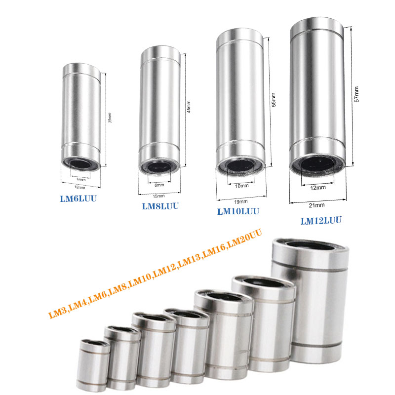 Lm8Uu Bearing - 2 pcs/lot roulements linéaires LM6LUU LM8LUU