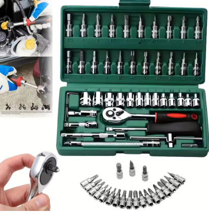 Cnc Bits - Jeu de douilles d'entraînement 46 pièces,