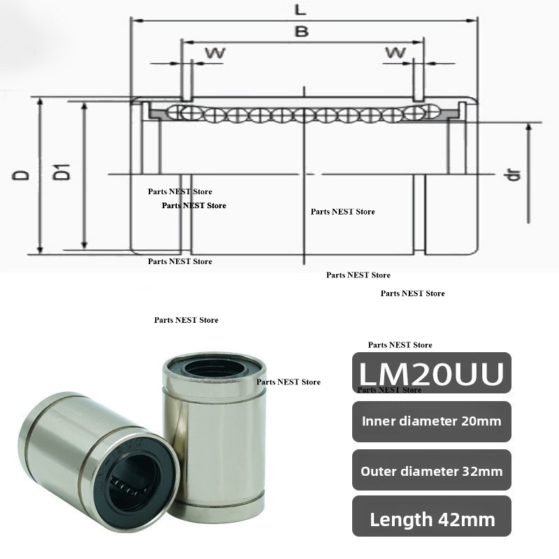 2/5 PIÈCES Bagues linéaires, R - Lm8Uu Bearing avis et prix