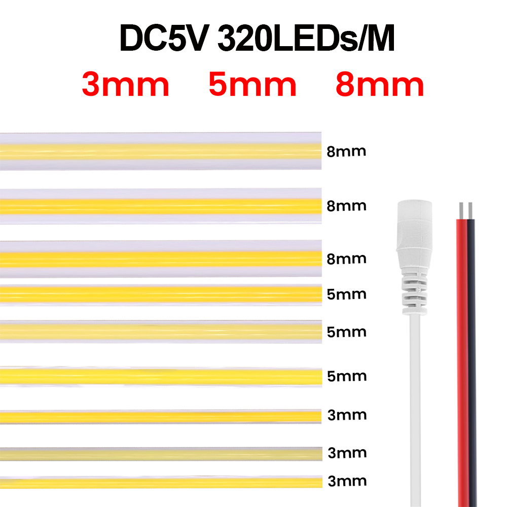 Bande LED COB 3MM 5MM 8MM 5V 1 - Linear Rod 8Mm avis et prix