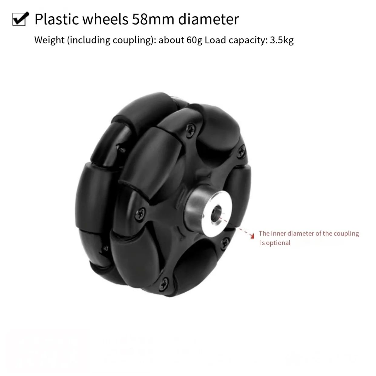 Roue omnidirectionnelle en mét - Coupling 8Mm avis et prix