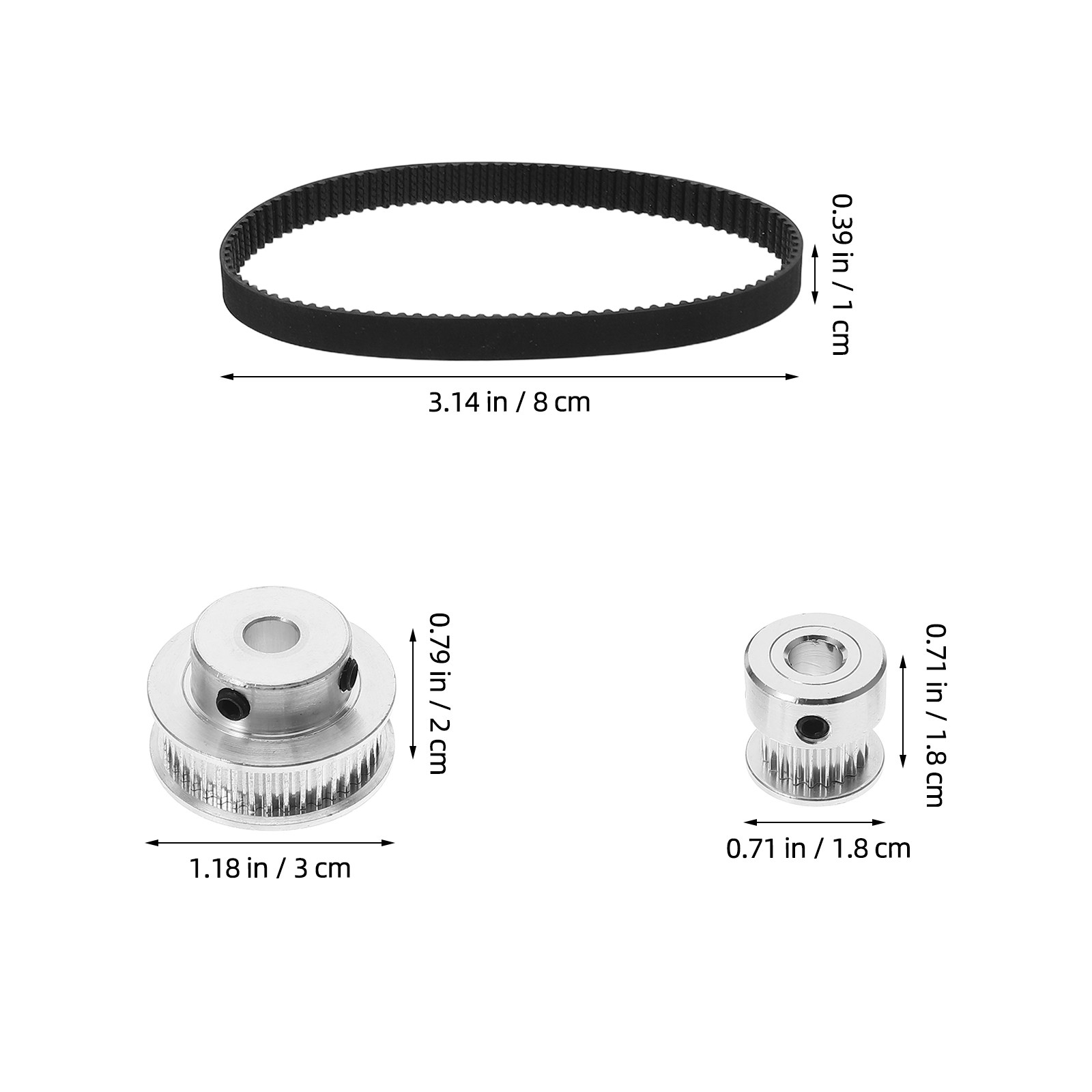 Ensemble de poulies de courroi - Gt2 Belt avis et prix