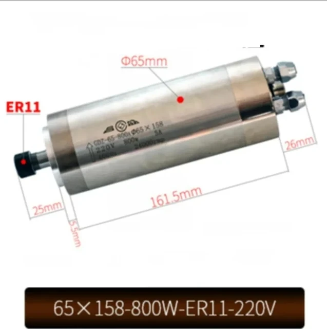 65X158-800W-ER11-220V CNC refr - Water Cooled Spindle avis et prix
