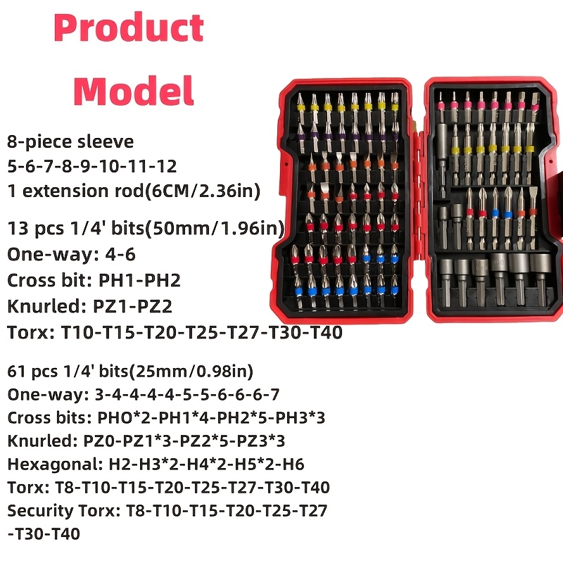Jeu de 83 embouts de tournevis - Drill Bit Set avis et prix