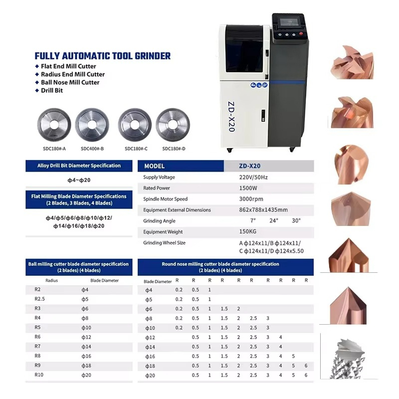 Affûteuse de fraises CNC ZD-X2 - End Mill avis et prix