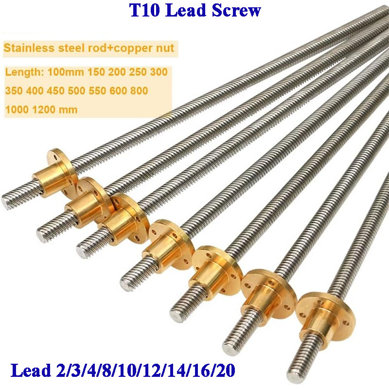 Vis trapézoïdale T10 en acier  - Lead Screw 8Mm avis et prix