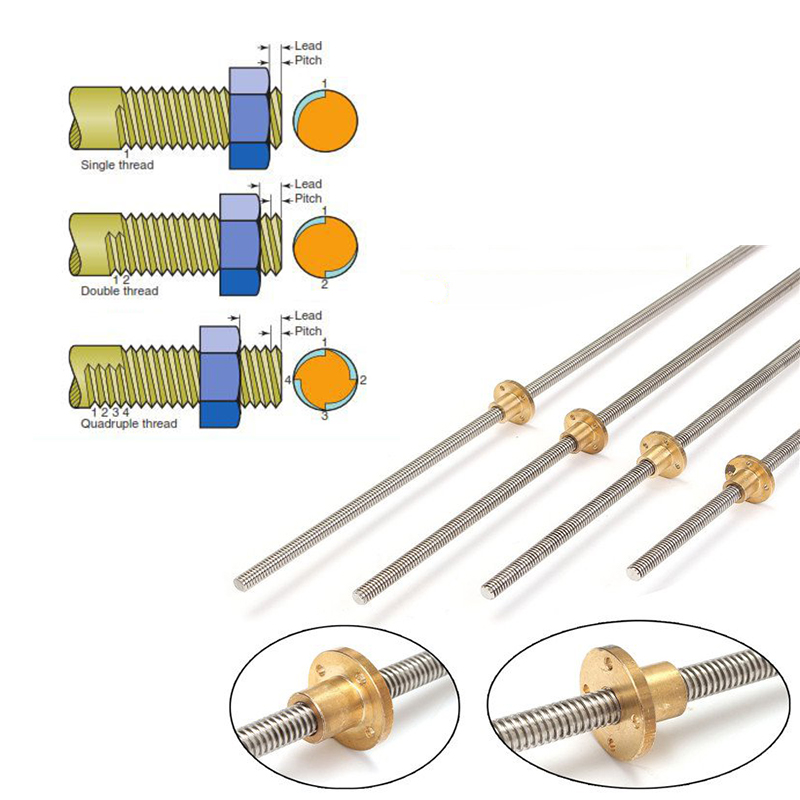Vis trapézoïdale T10 en acier  - Lead Screw 8Mm avis et prix