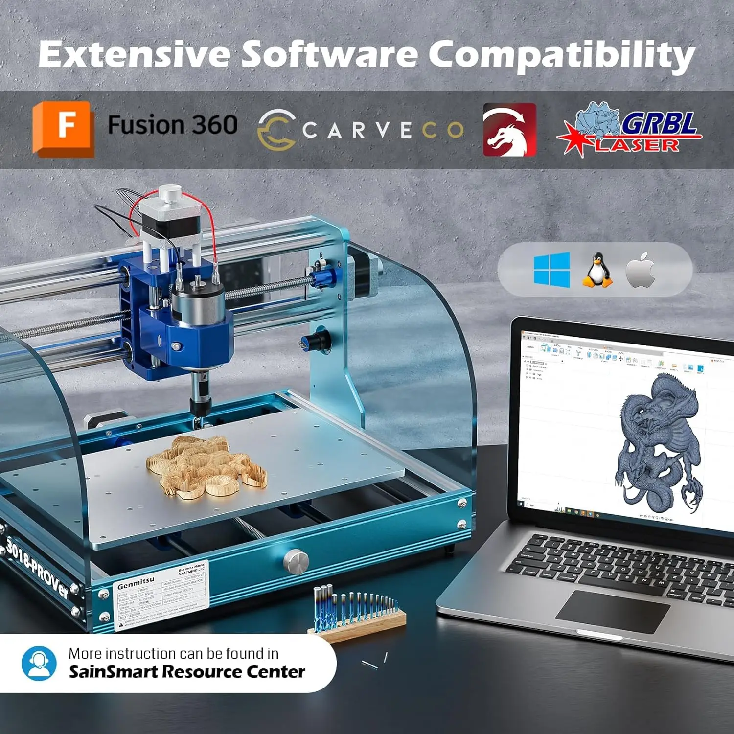 Zone de travail de la fraiseus - 3018 Aluminium Cnc avis et prix