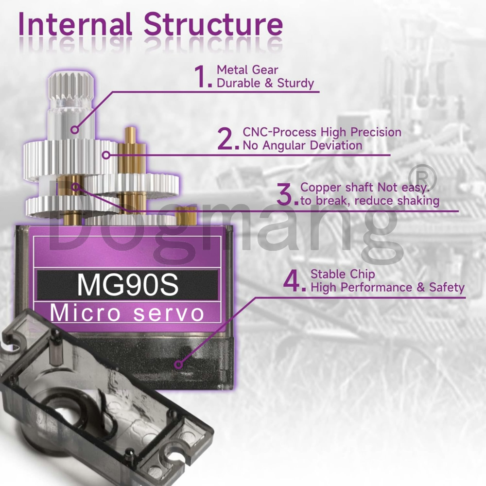 MG90S Servo 1/2/4/10/20/50 piè - Servo 9G avis et prix